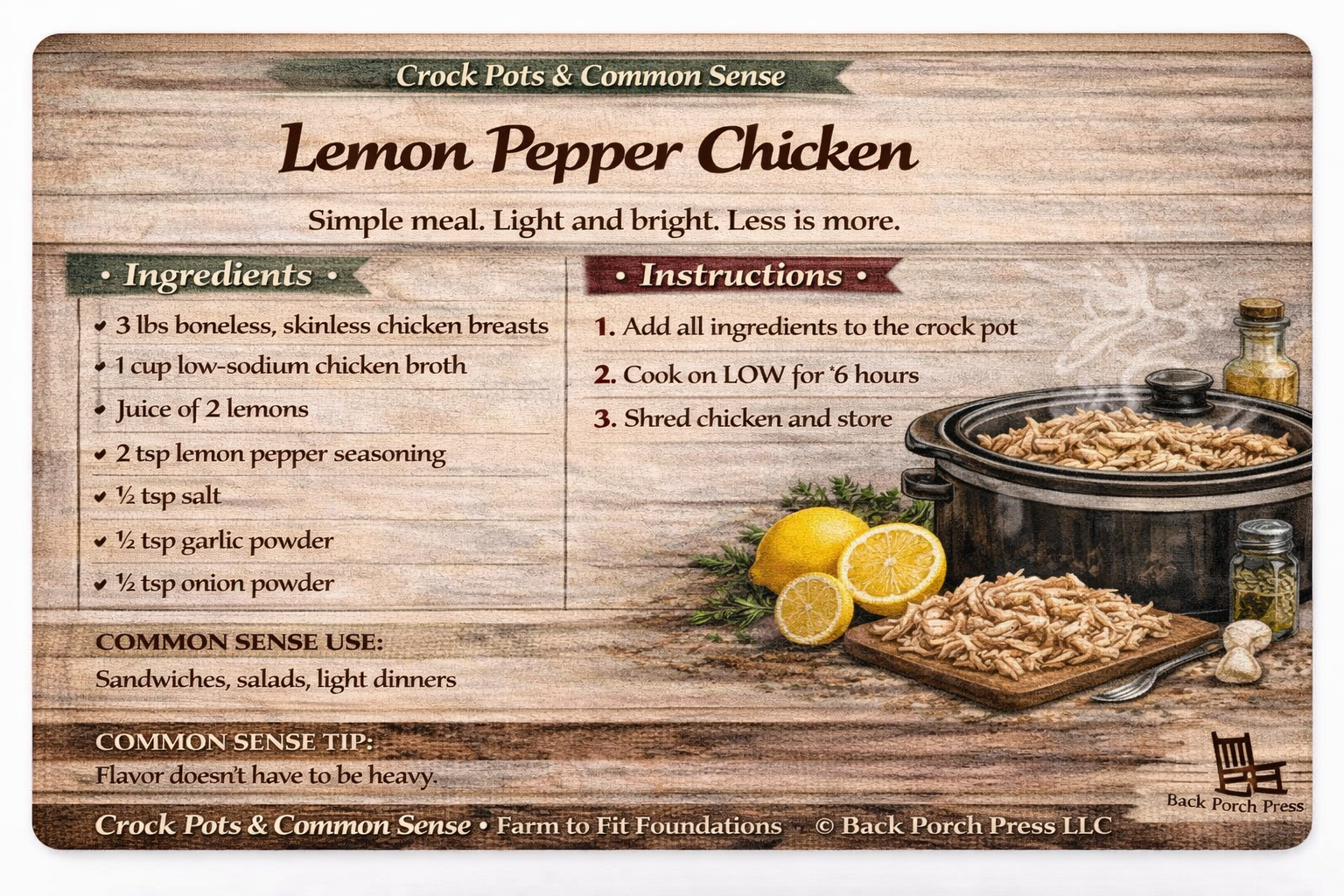 Lemon Pepper Chicken