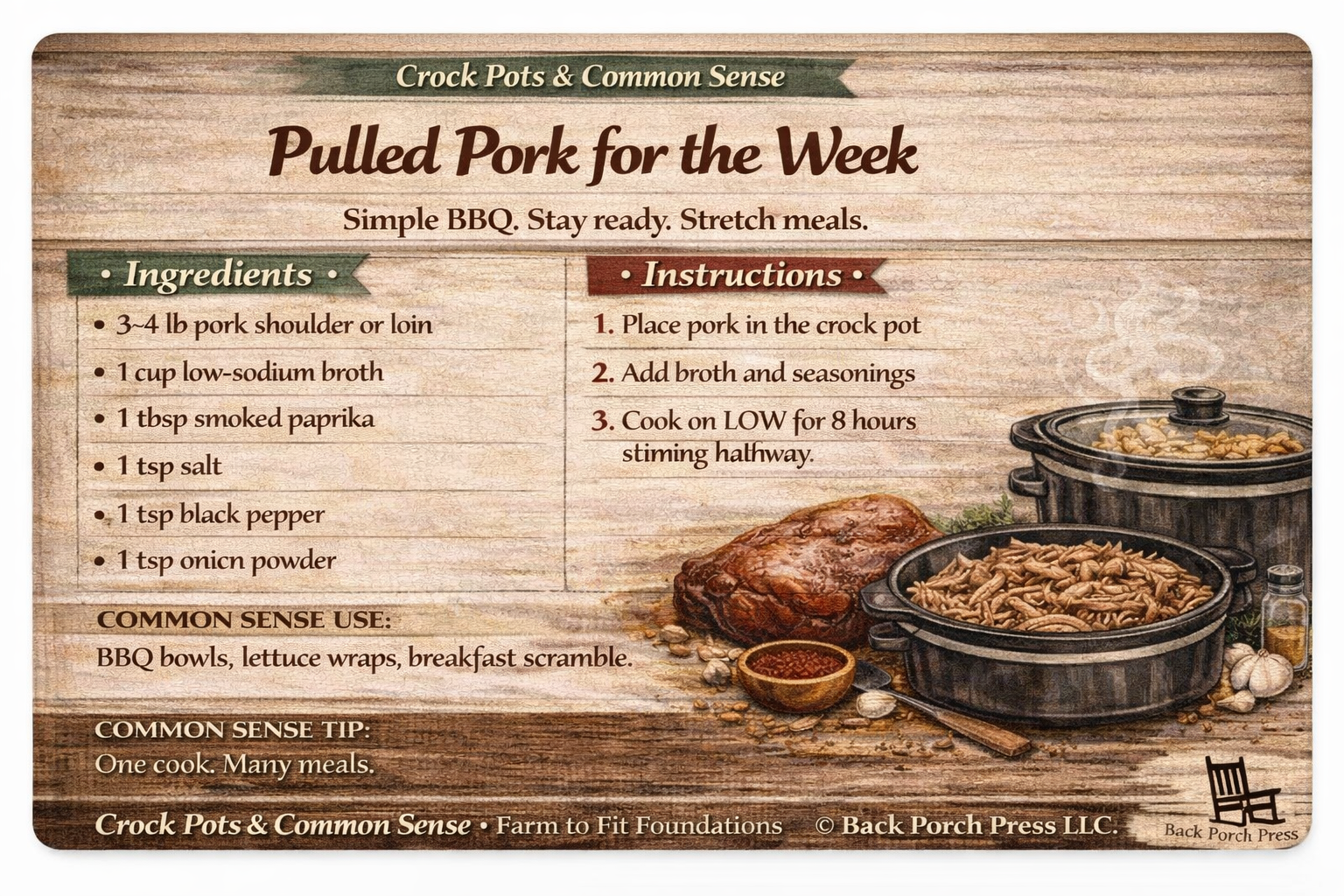 Pulled Pork for the Week